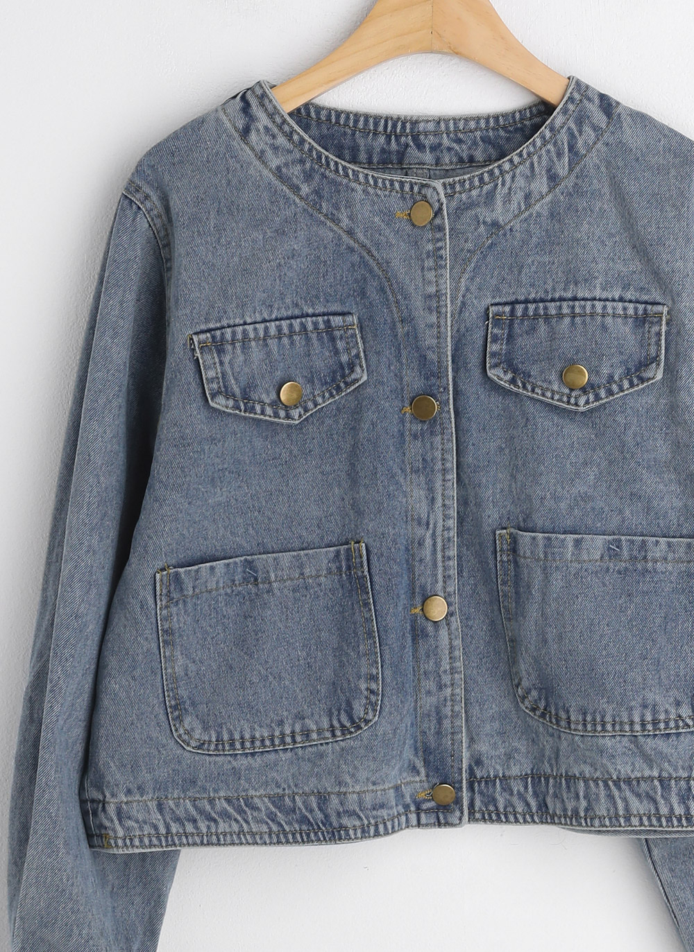 ノーカラーデニムジャケット | DHOLIC | 詳細画像21