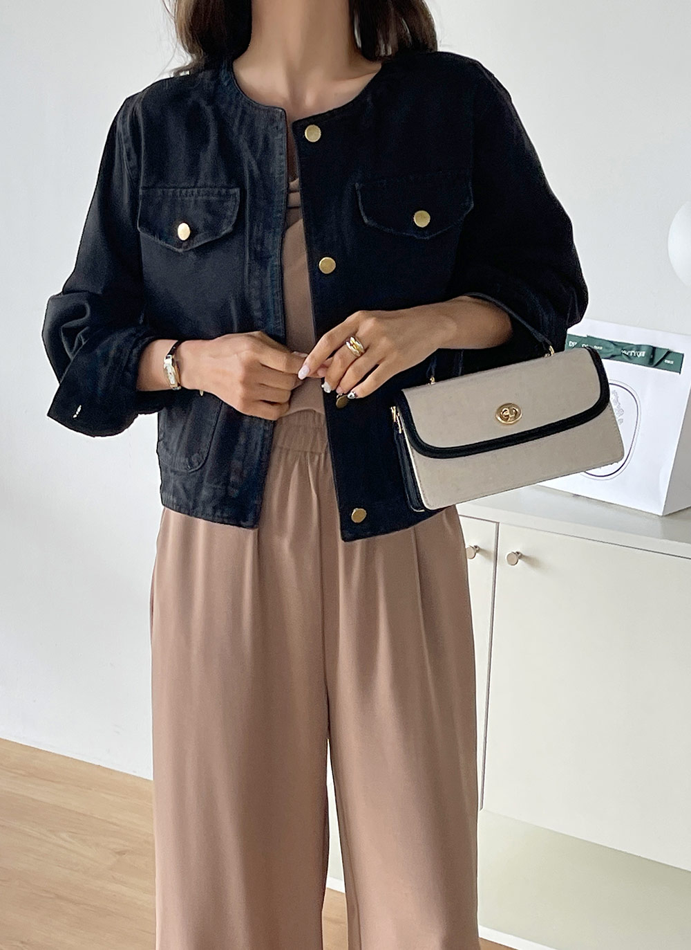 ノーカラーデニムジャケット | DHOLIC | 詳細画像14