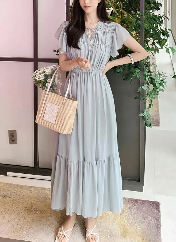 インナー付きフリルシフォンワンピース | citynwoman | 詳細画像1
