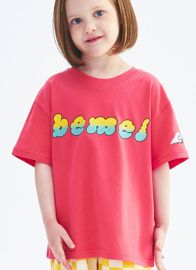 bemelもくもく半袖Tシャツ(チェリーピンク) | 詳細画像1
