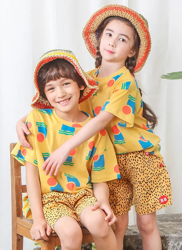 図形パターン半袖Tシャツ | 詳細画像1