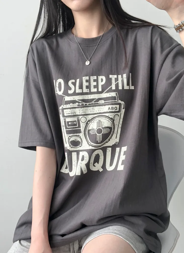 ラジオプリントラウンドTシャツ | lilisense | 詳細画像1
