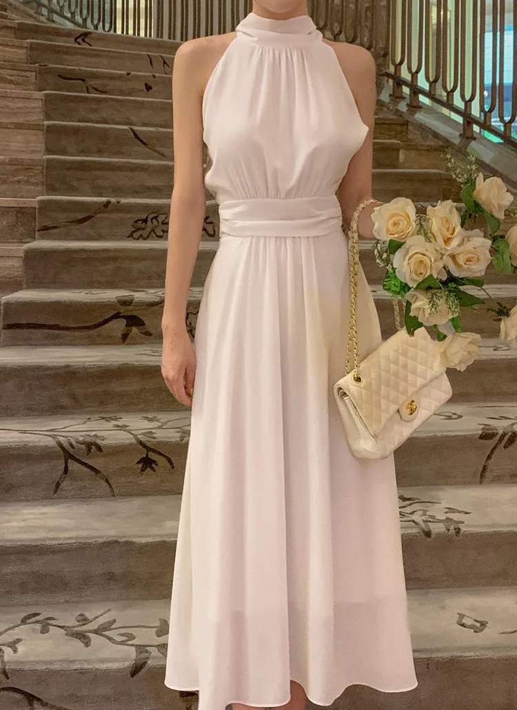 ホルターネックAラインワンピース | レディースファッション通販 - DHOLIC 