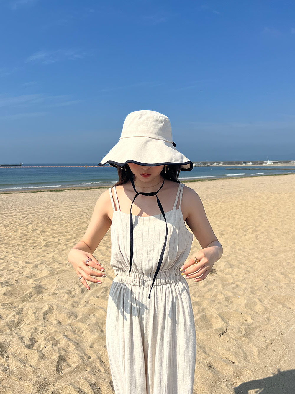 リネン混配色バケットハット | 詳細画像7