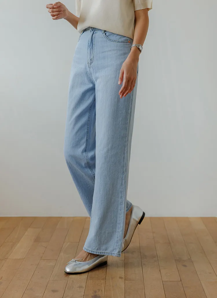 アンディコール リラックスセミワイドパンツ ストレートデニム S 美品  