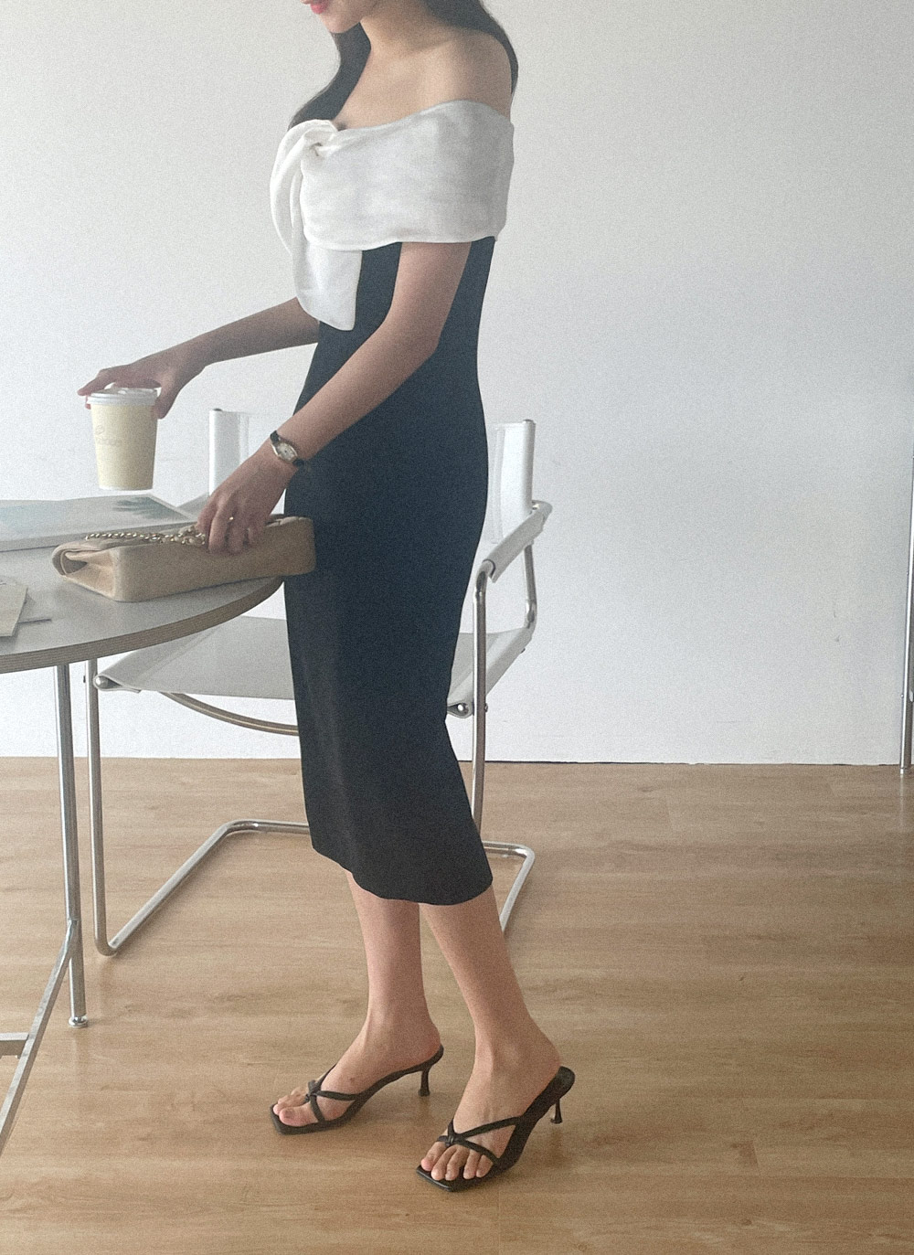 melt the わかかっ lady ネックラップストラップワンピース 