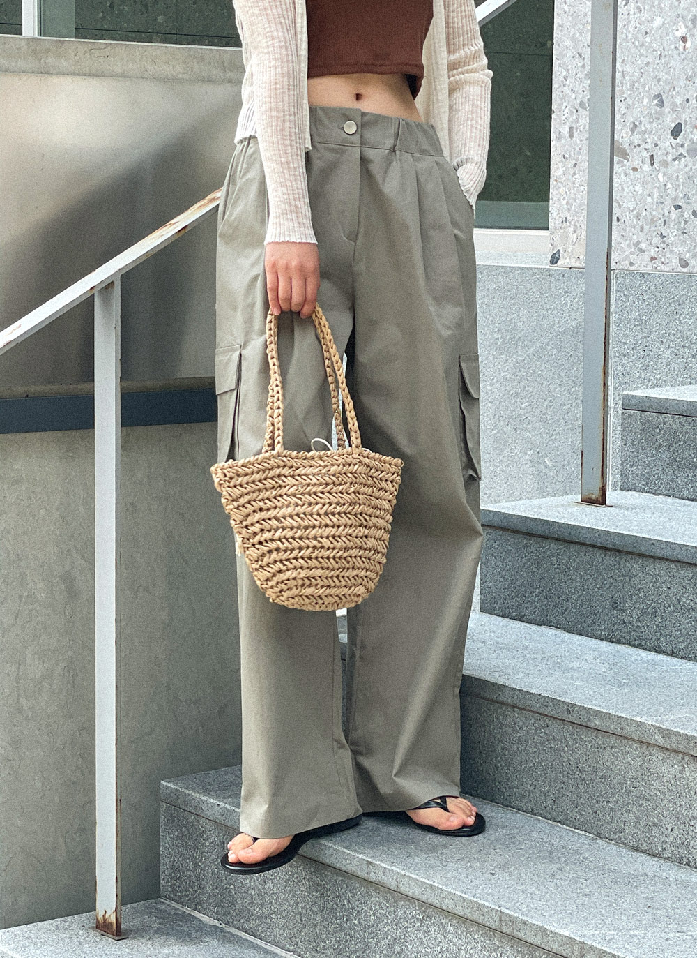 ツータックワイドカーゴパンツ | レディースファッション通販