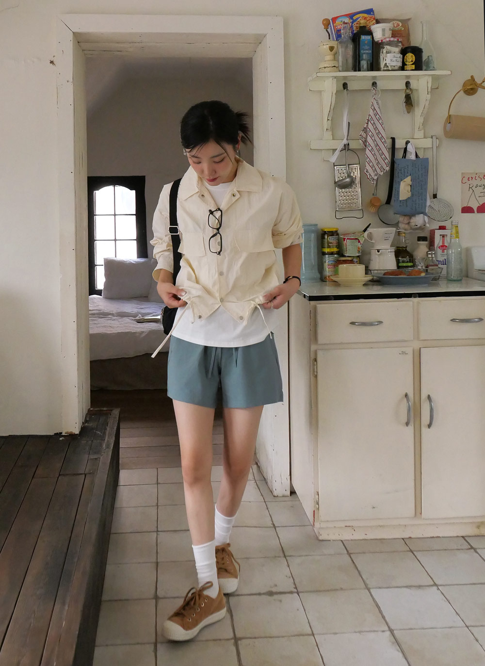 ストリング付イージーショートパンツ | レディースファッション通販