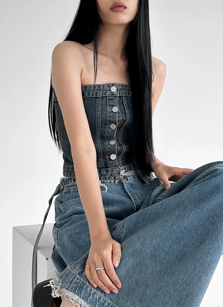 Gジャン フロントボタン ジャンパー 前開き レディース デニムベスト アウター ノースリーブ カジュアル 重ね着 レイヤード ビッグポケット 襟付き  デニムジャケット 春 秋 カジュアル 大きいサイズ 体型カバー 春 レディース クロップドデニムベスト – ノースリーブV ... レディース デニム ジーンズ ベスト カジュアル ボタン ノースリーブ ジーンズ ジャケット ヴィンテージ デニム ウエストコート