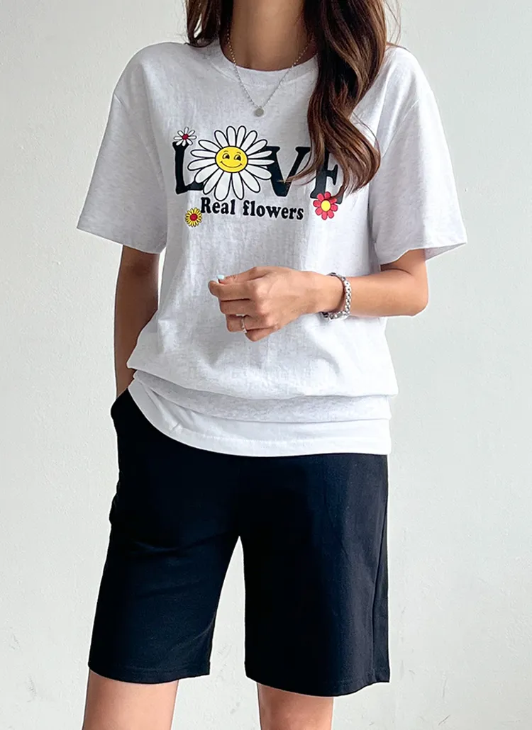 LOVEスマイルTシャツ&ハーフパンツSET | pippin | 詳細画像1