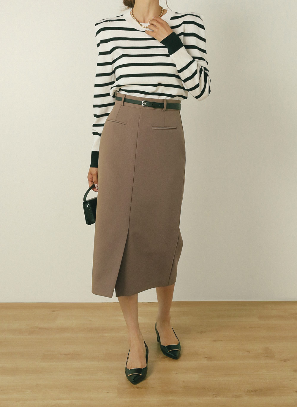 パワーショルダーボーダーニット | DHOLIC | 詳細画像8