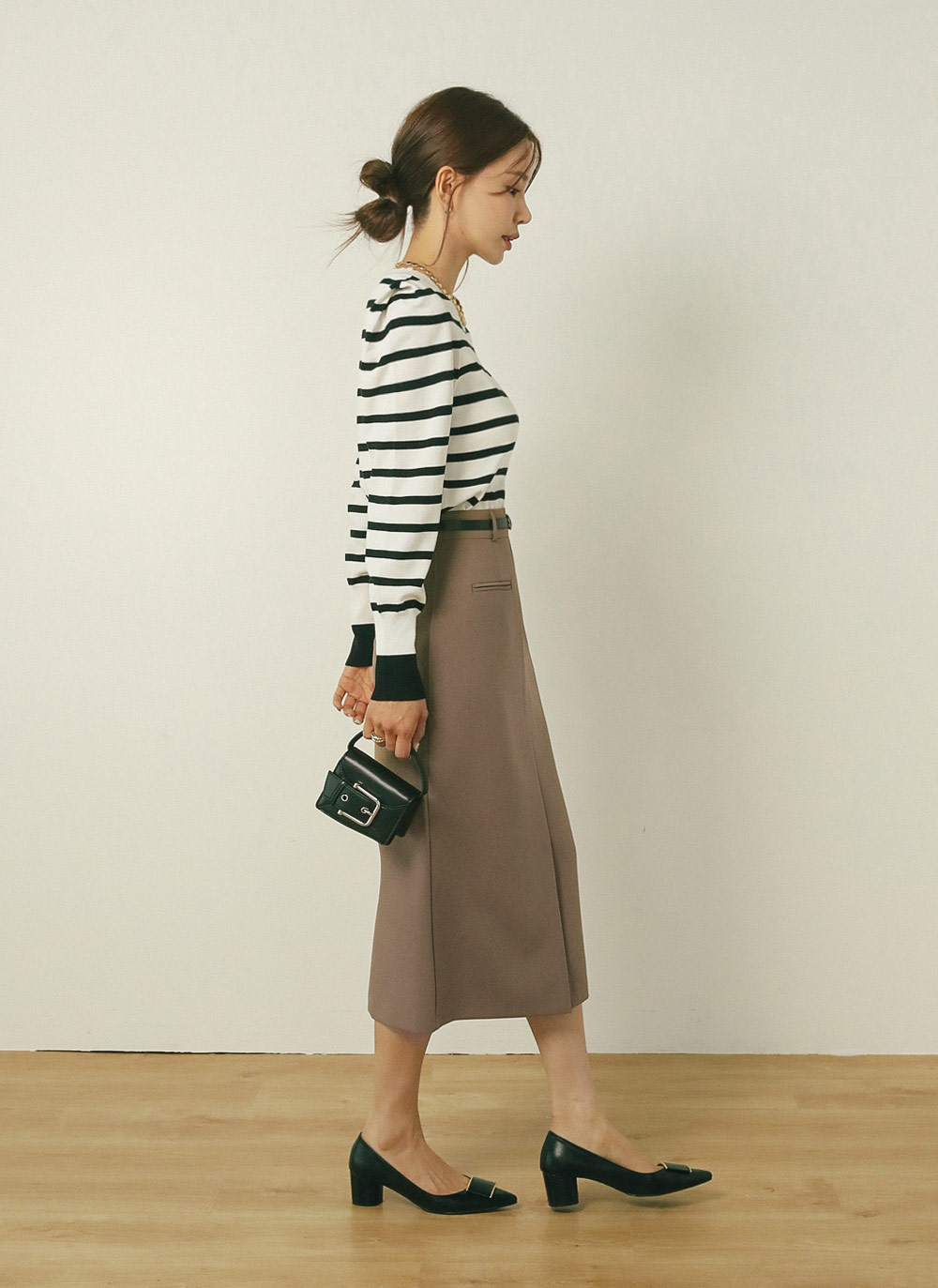 パワーショルダーボーダーニット | DHOLIC | 詳細画像10