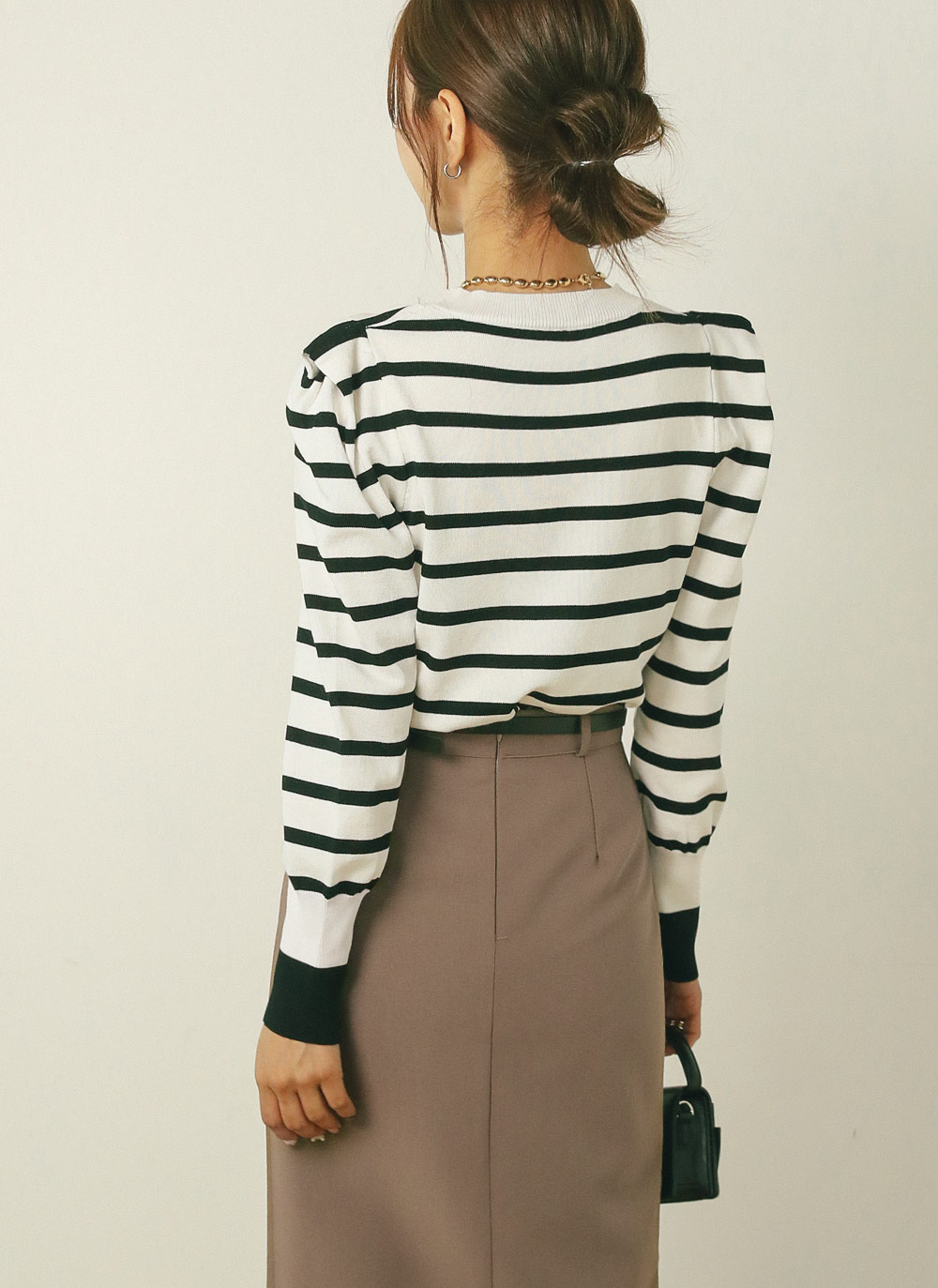 パワーショルダーボーダーニット | DHOLIC | 詳細画像16