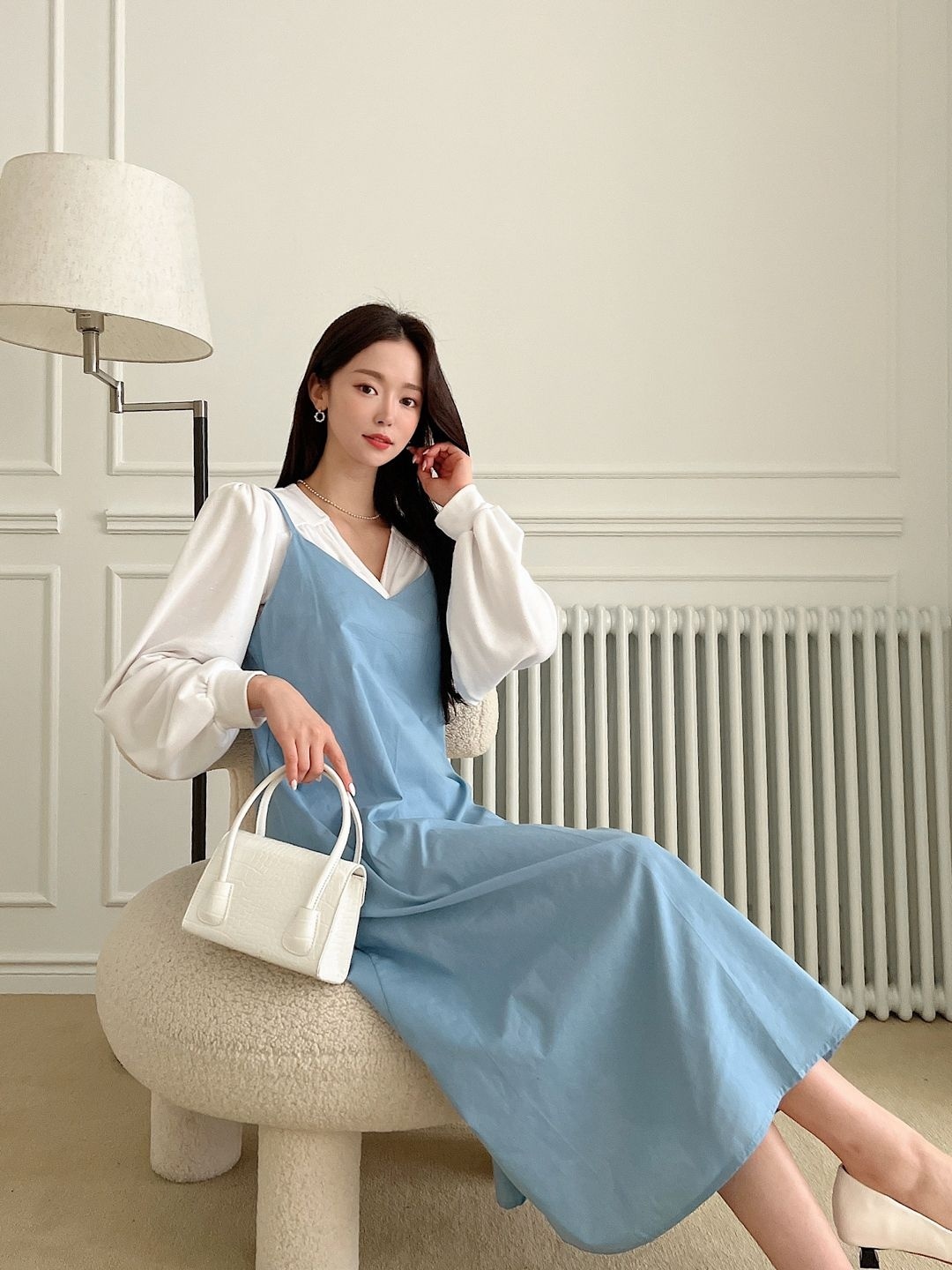 リネン混合 キャミワンピース Pierrot ワンピース インナーセットリネン混キャミワンピース