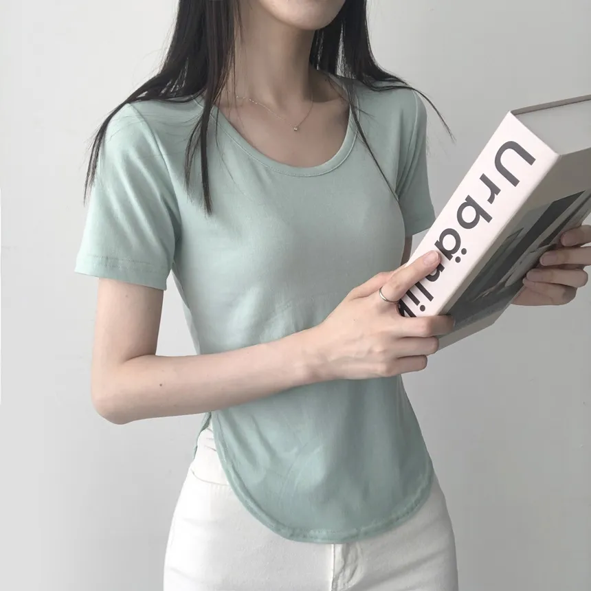 ラウンドヘム半袖Tシャツ | lilisense | 詳細画像13