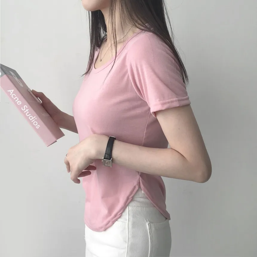ラウンドヘム半袖Tシャツ | lilisense | 詳細画像18
