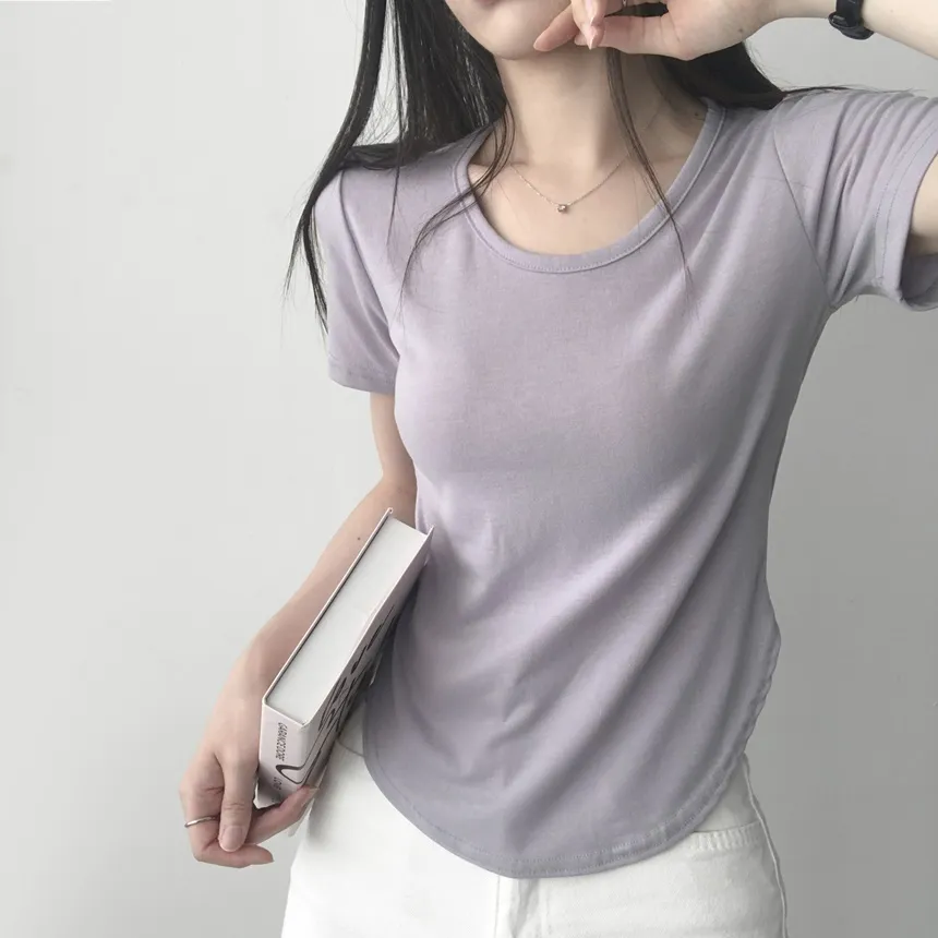 ラウンドヘム半袖Tシャツ | lilisense | 詳細画像21