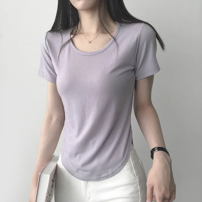 ラウンドヘム半袖Tシャツ | lilisense | 詳細画像22