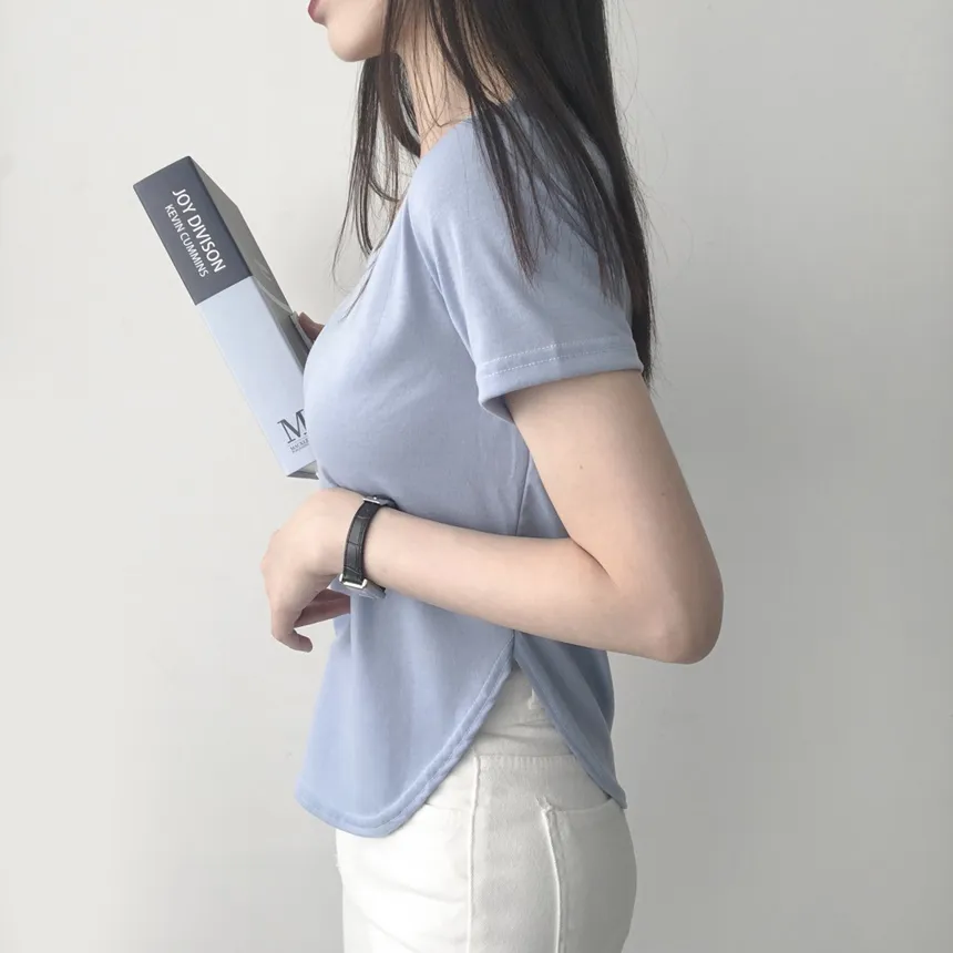 ラウンドヘム半袖Tシャツ | lilisense | 詳細画像26