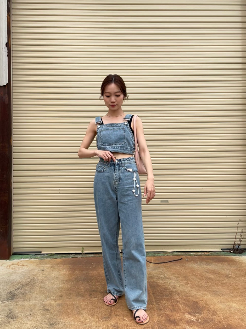 リゾート デニム パンツ ノースリーブ セットアップ B3458 リゾート デニム パンツ ノースリーブ セットアップ B3458