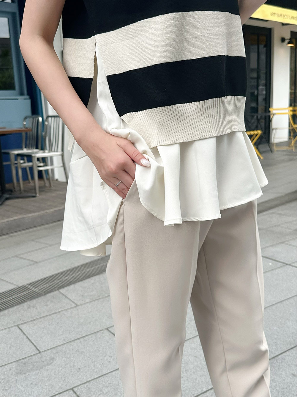 スリムフィットテーパードスラックス | 詳細画像7