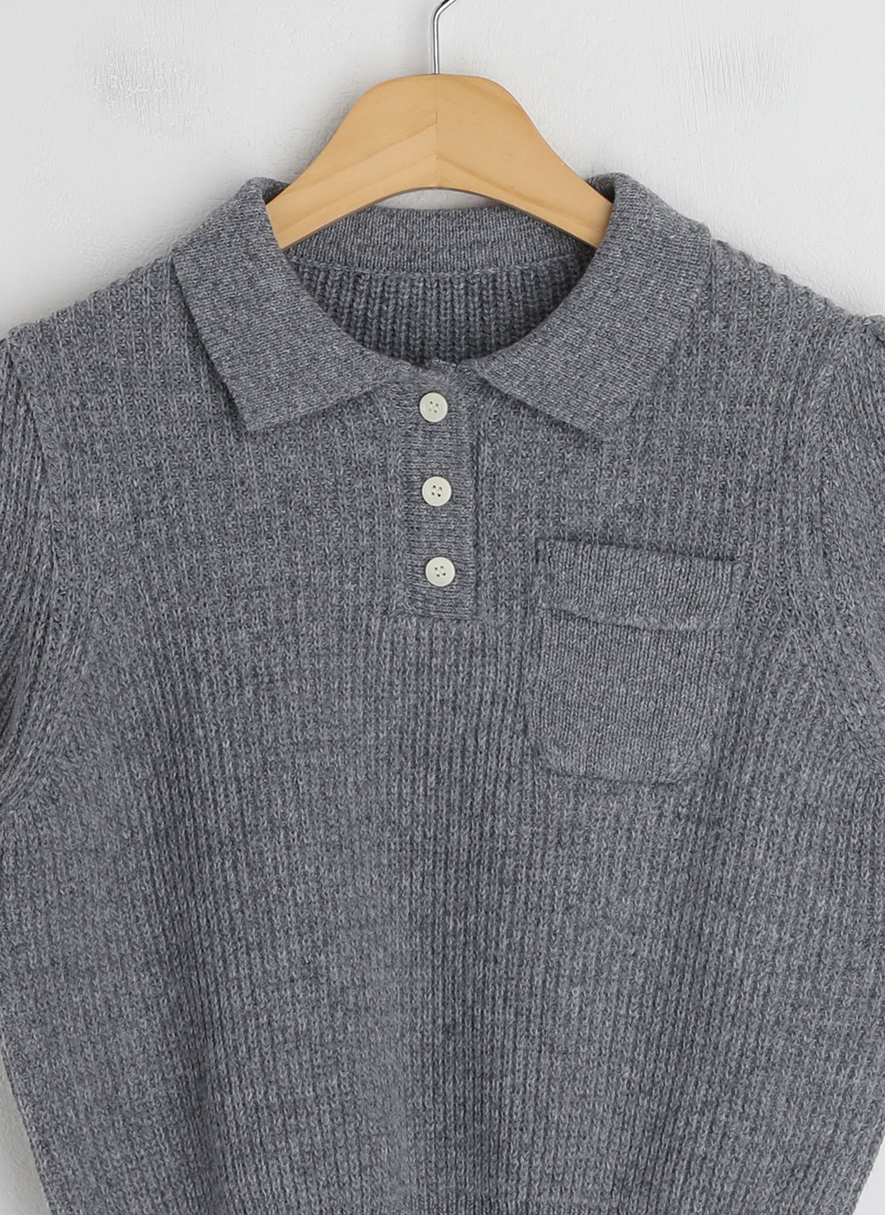 カシミヤ混ポロカラーポケットニット | DHOLIC | 詳細画像28