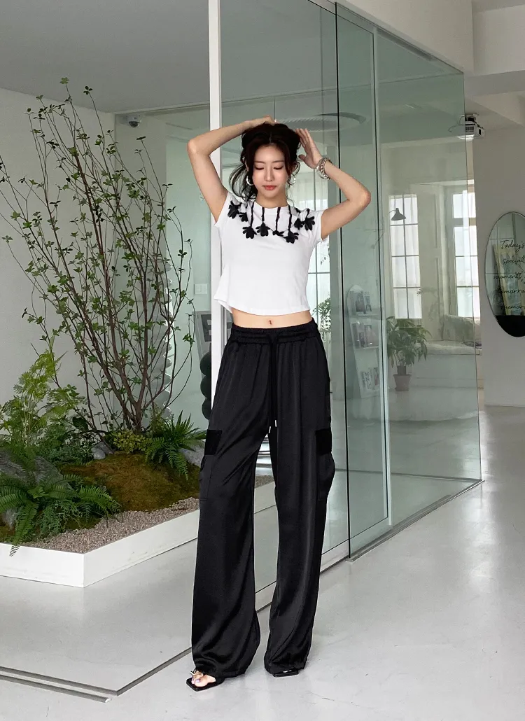 新品】STYLEMIXER スタイルミキサー サテンカーゴパンツ Mサイズ ヴィンテージサテンパンツ | スタイルミキサー(STYLEMIXER) style mixer サテン　カーゴパンツ