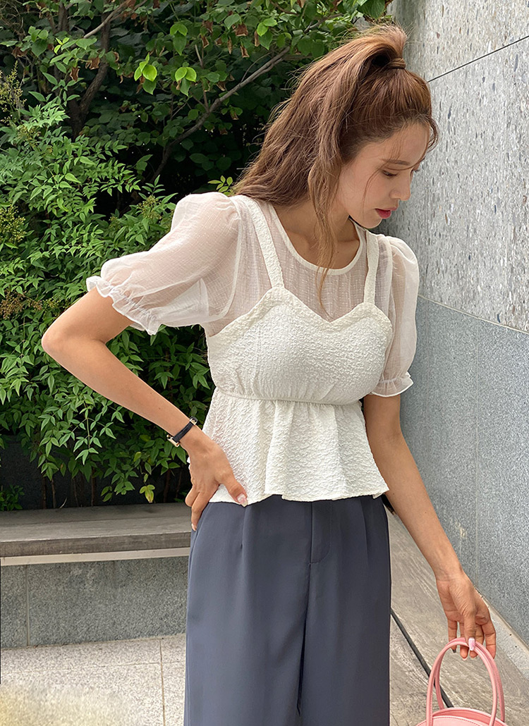 ⭐︎今季トレンド⭐︎ ビックカラー レイヤード風 チェック ブラウス チェックビスチェレイヤード風ブラウス | レディース