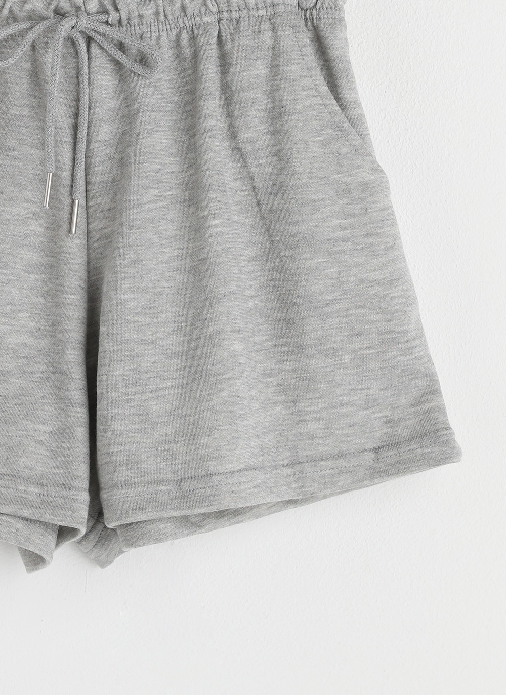 ドローストリング スウェット ショートパンツ グレー swag ストリング付スウェットショートパンツ | レディースファッション通販