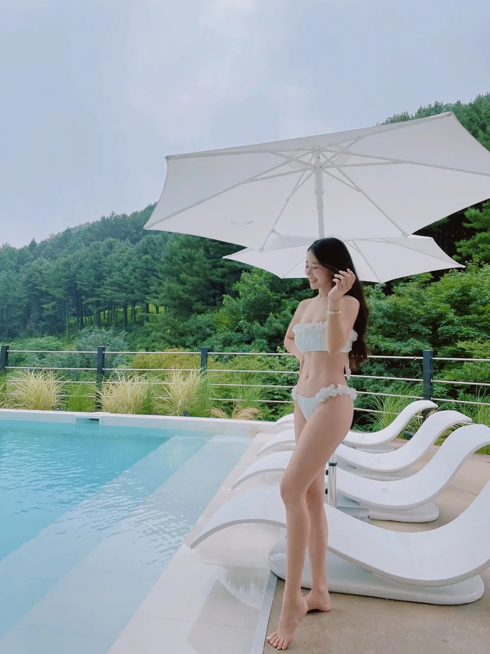 フリルフラワーチューブトップビキニ | mirangmirang | 詳細画像7