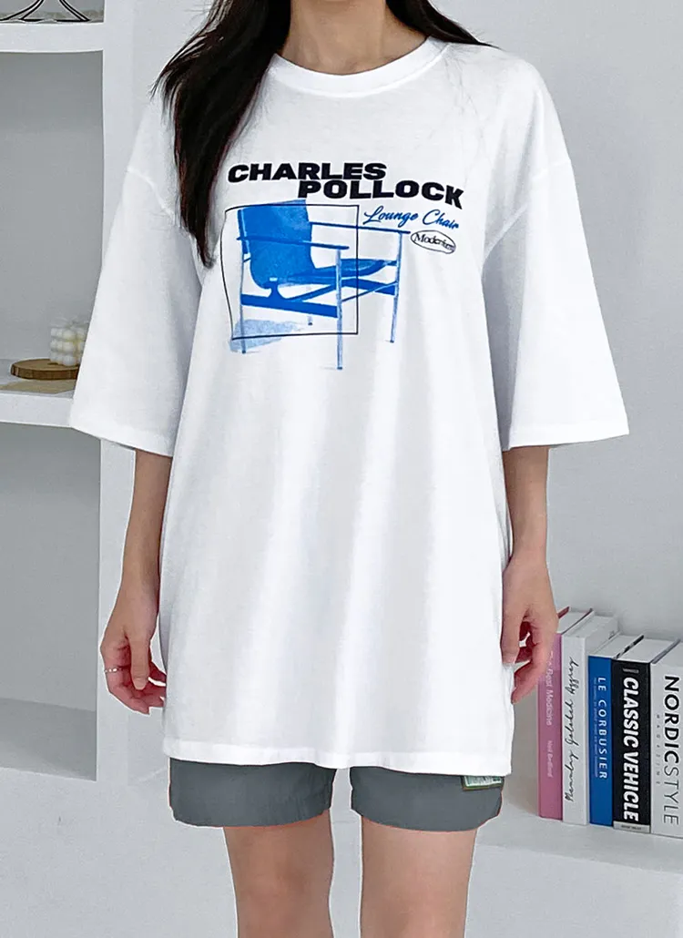 CHARLESプリント半袖Tシャツ | butterlab | 詳細画像1