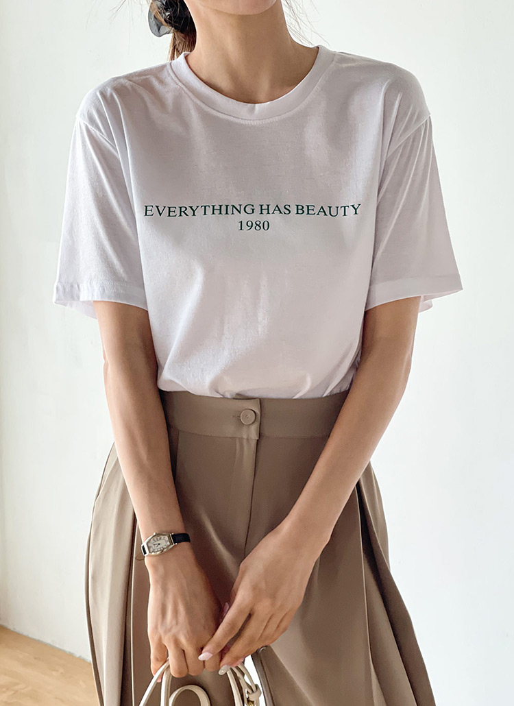英字レタリング半袖Tシャツ | レディースファッション通販 - DHOLIC