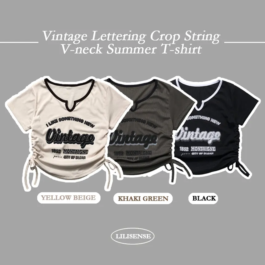 vintageクロップドリボンTシャツ | lilisense | 詳細画像2