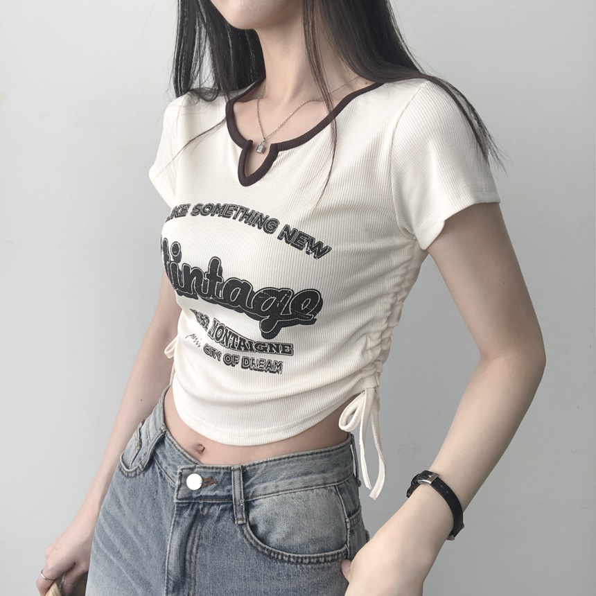 vintageクロップドリボンTシャツ | lilisense | 詳細画像4