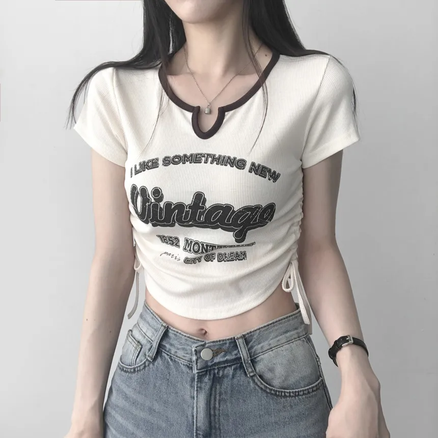 vintageクロップドリボンTシャツ | lilisense | 詳細画像5