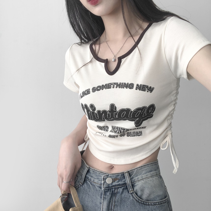 vintageクロップドリボンTシャツ | lilisense | 詳細画像6