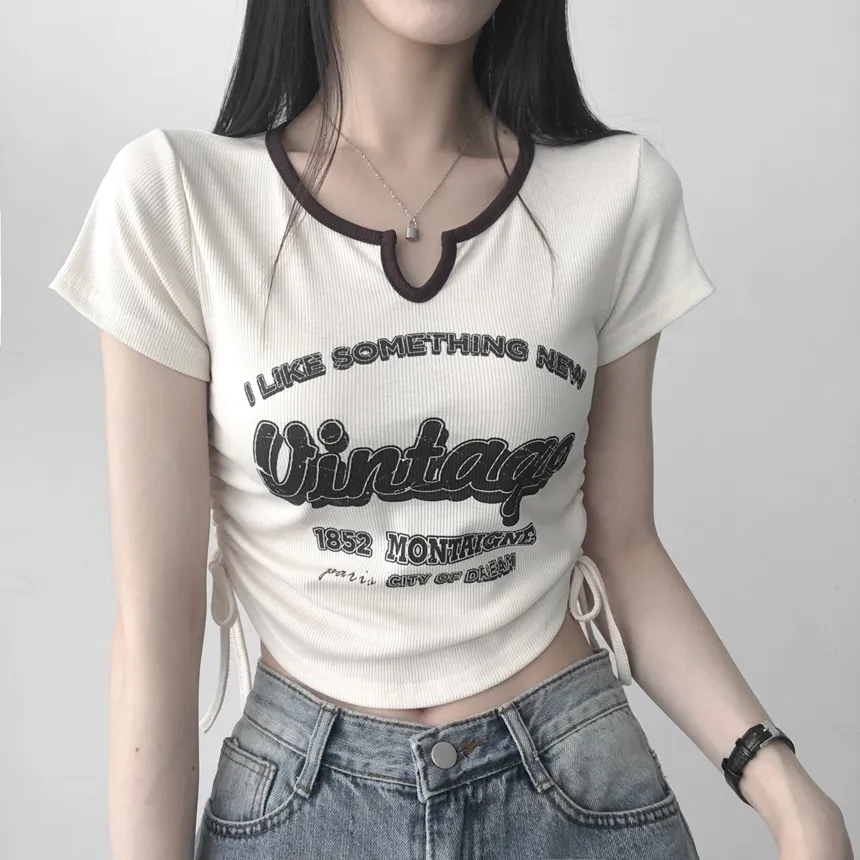 vintageクロップドリボンTシャツ | lilisense | 詳細画像8