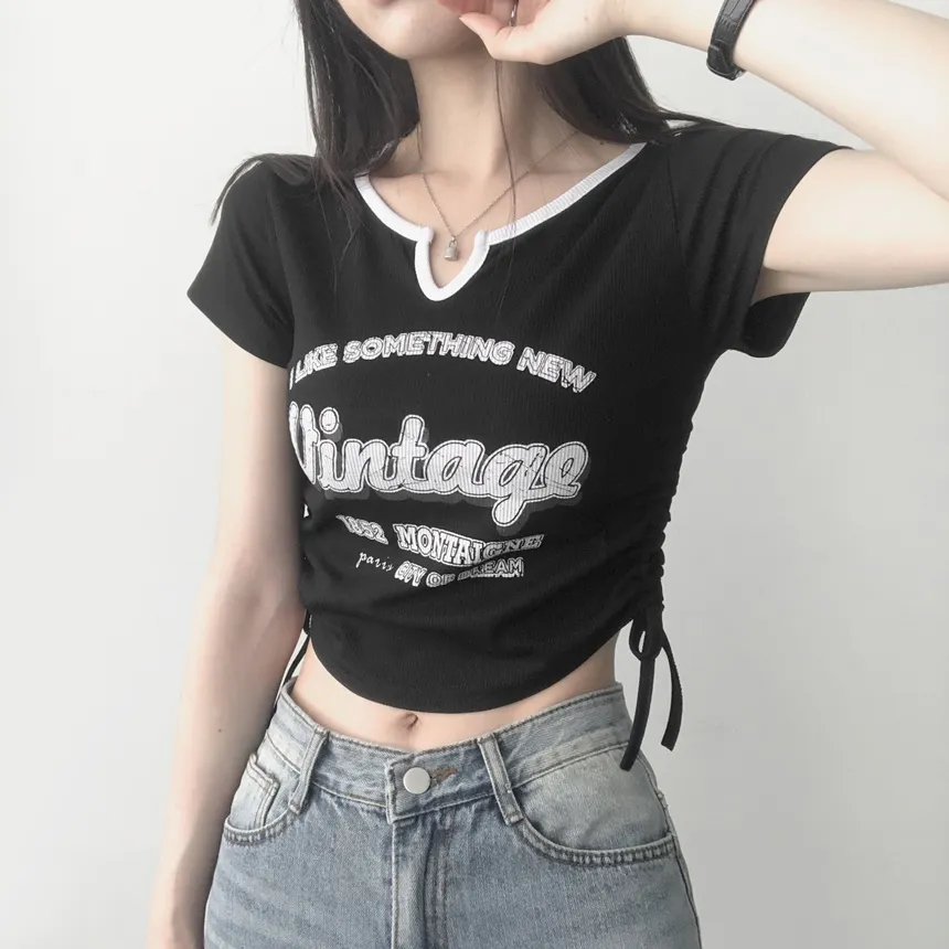 vintageクロップドリボンTシャツ | lilisense | 詳細画像11