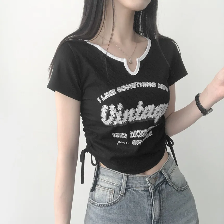 vintageクロップドリボンTシャツ | lilisense | 詳細画像13