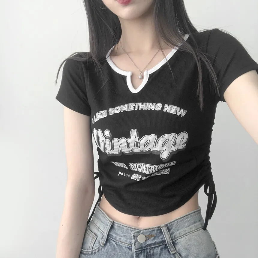vintageクロップドリボンTシャツ | lilisense | 詳細画像16