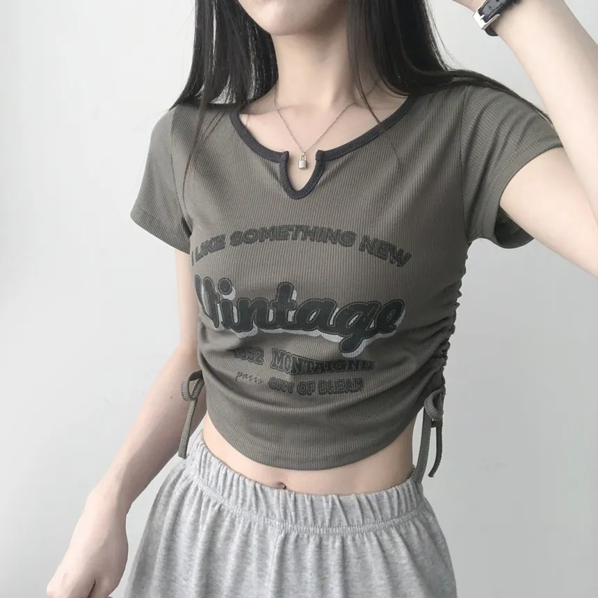 vintageクロップドリボンTシャツ | lilisense | 詳細画像17