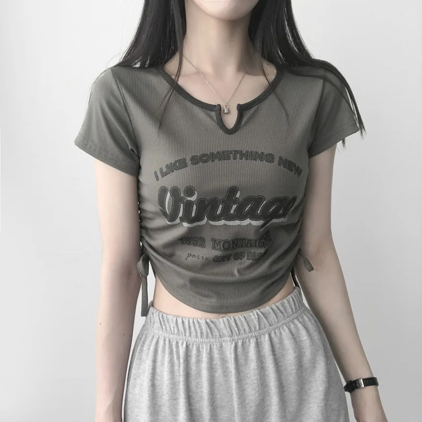 vintageクロップドリボンTシャツ | lilisense | 詳細画像18