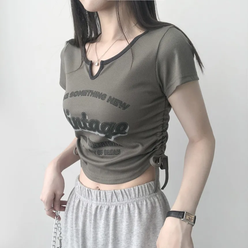 vintageクロップドリボンTシャツ | lilisense | 詳細画像19