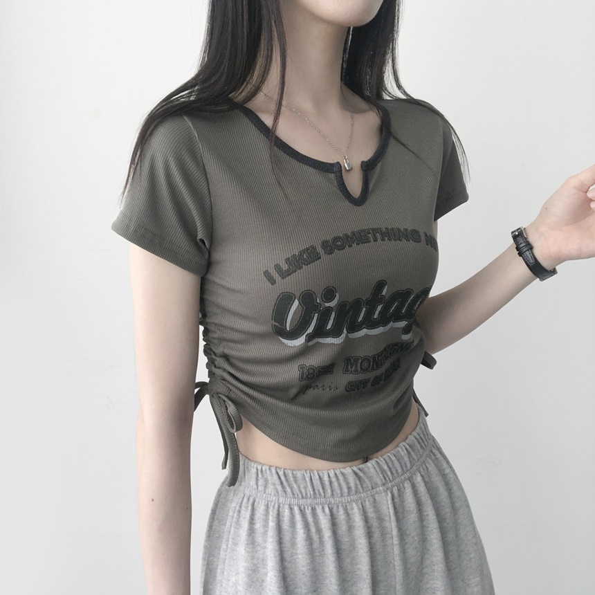 vintageクロップドリボンTシャツ | lilisense | 詳細画像20