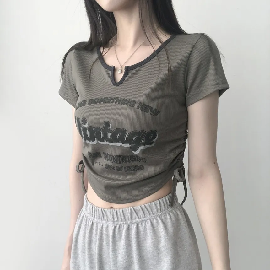 vintageクロップドリボンTシャツ | lilisense | 詳細画像21