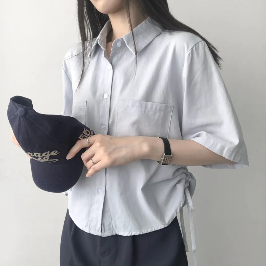 ルーズシャーリングポケット半袖シャツ | lilisense | 詳細画像10