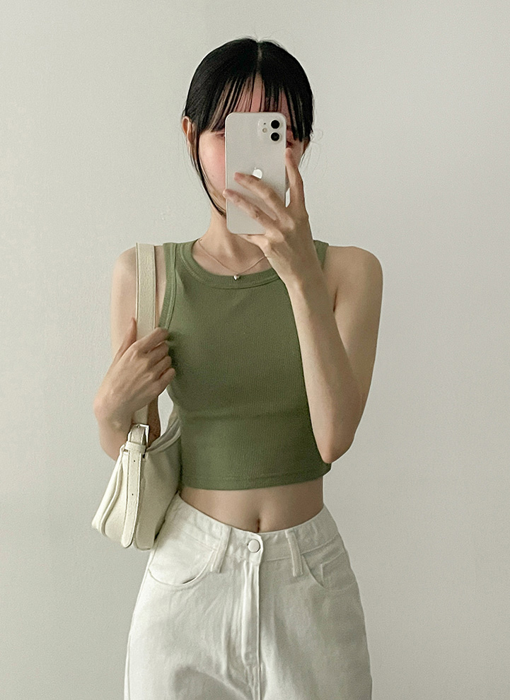 クロップドベーシックタンクトップ | レディースファッション通販 - DHOLIC