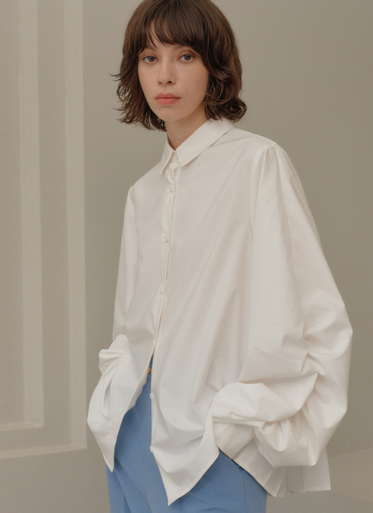 バックプリーツシャツ(WHITE) | レディースファッション通販 - DHOLIC