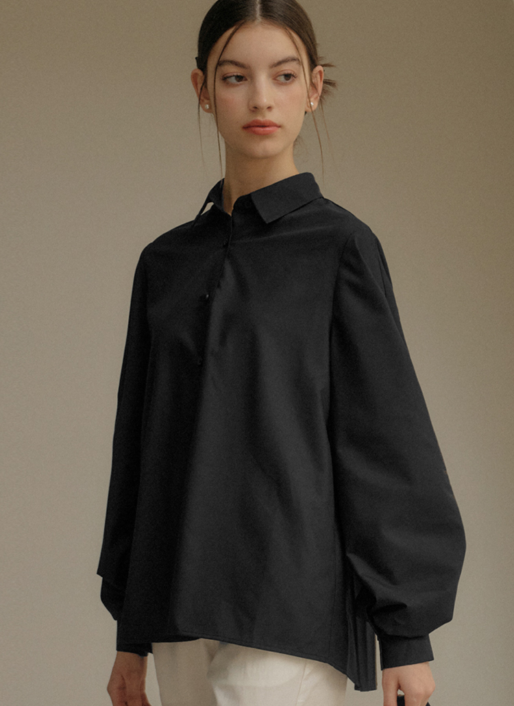 バックプリーツシャツ(BLACK) | レディースファッション通販 - DHOLIC