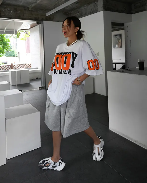 イージーワイドハーフカーゴパンツ | レディースファッション